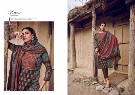 Belliza Saiba Winter Alpine Wool Pashmina Dress Material
